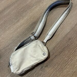 Cream lululemon belt bag